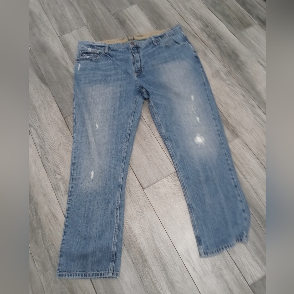 Men's Vintage Tommy Hilfiger Rebel Slim Distressed Denim Jeans 40/30